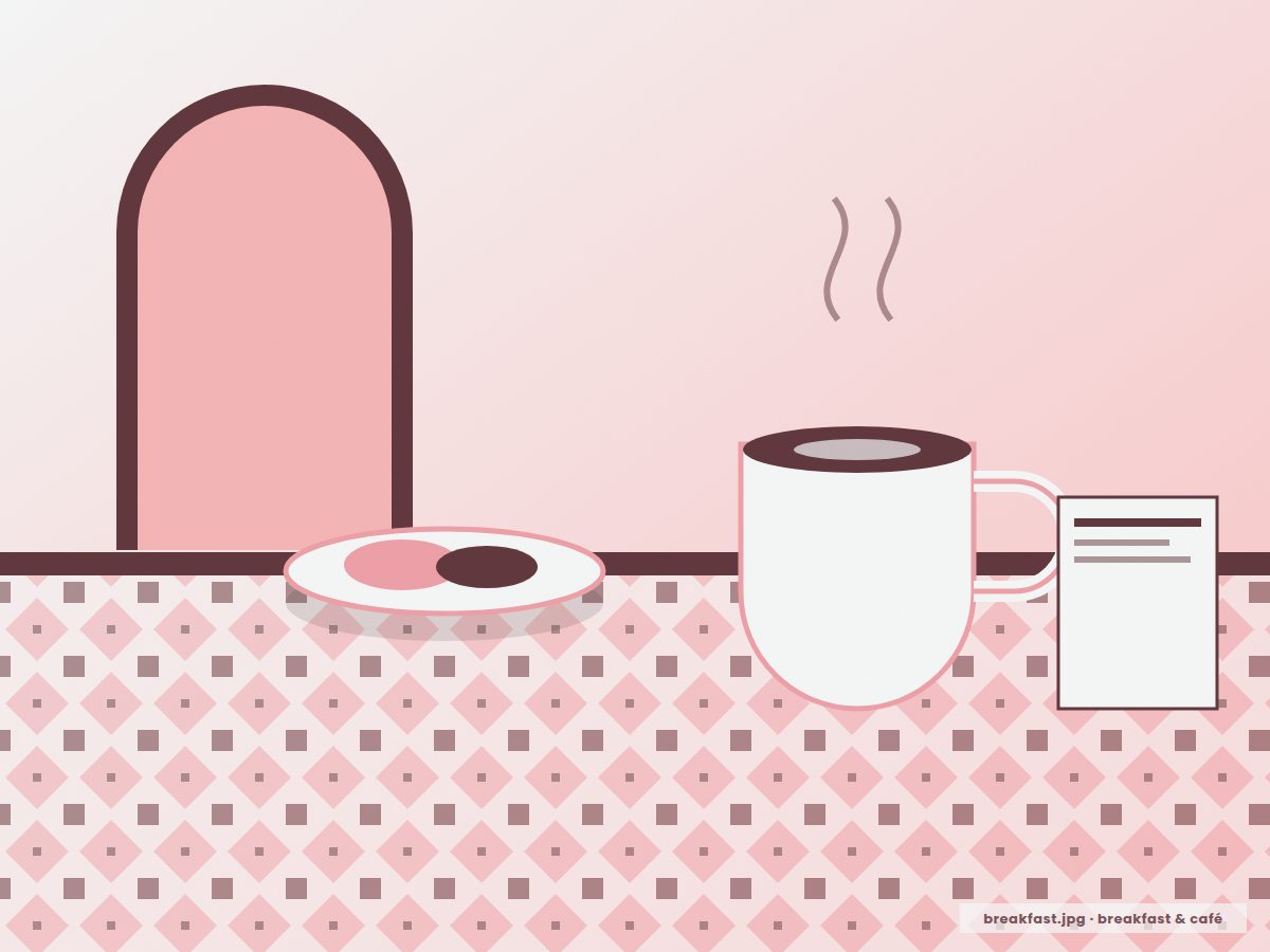 Breakfast table with coffee, pastries and fruit at Spanglish House