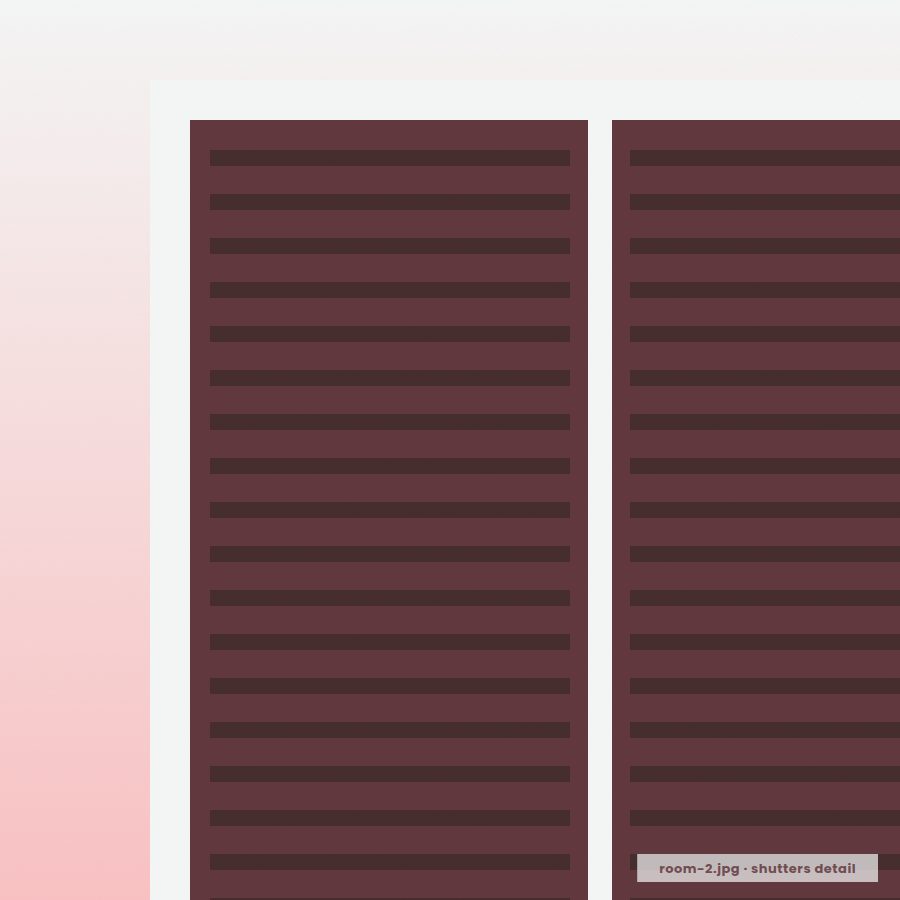 Tall wooden shutters and tile detail